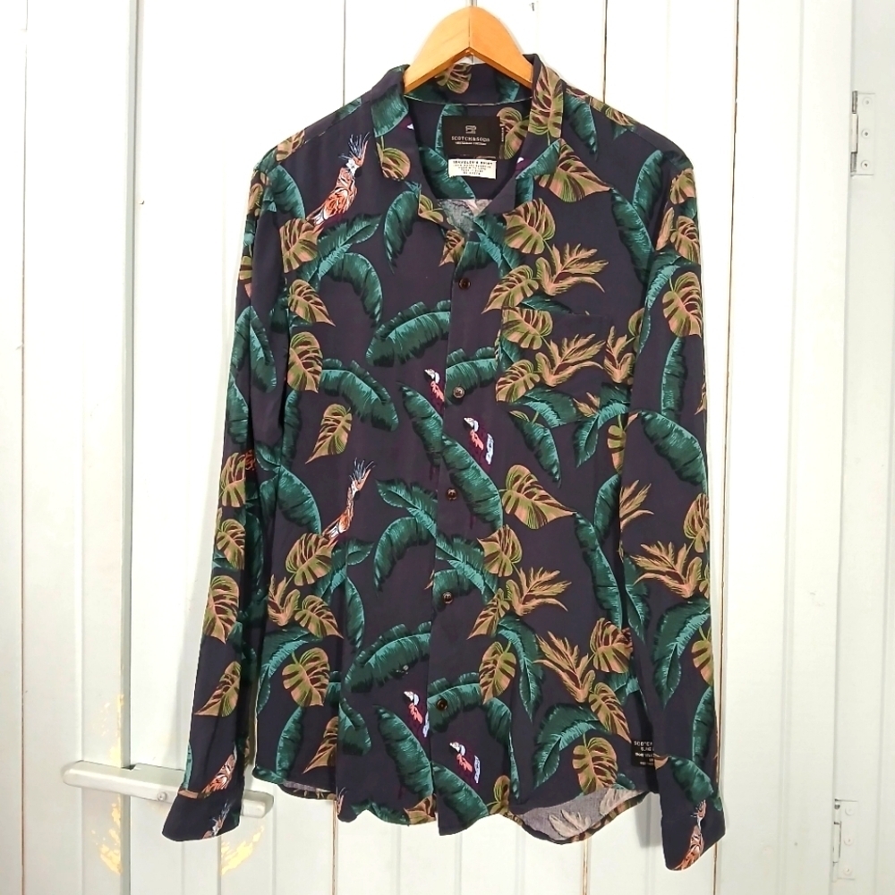 Scotch & Soda Traveler’s Tropical Long Sleeve Button Down